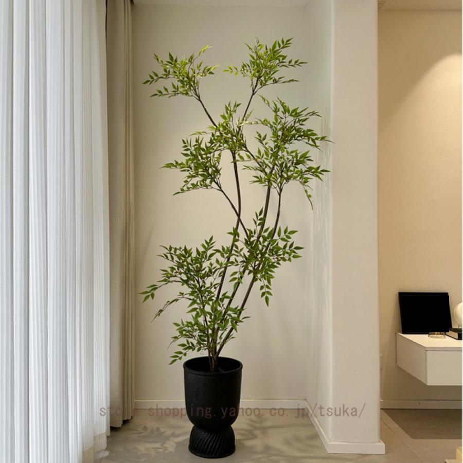 フェイクグリーン 南天竹 観葉草木 造花 室内装飾 人工観葉草木 大型 喫茶店 部屋の入り口 リビング 執務室 営造 開業 開店 引っ越し 今めかしい 室内 会社組織 住み家 飾りつけ
