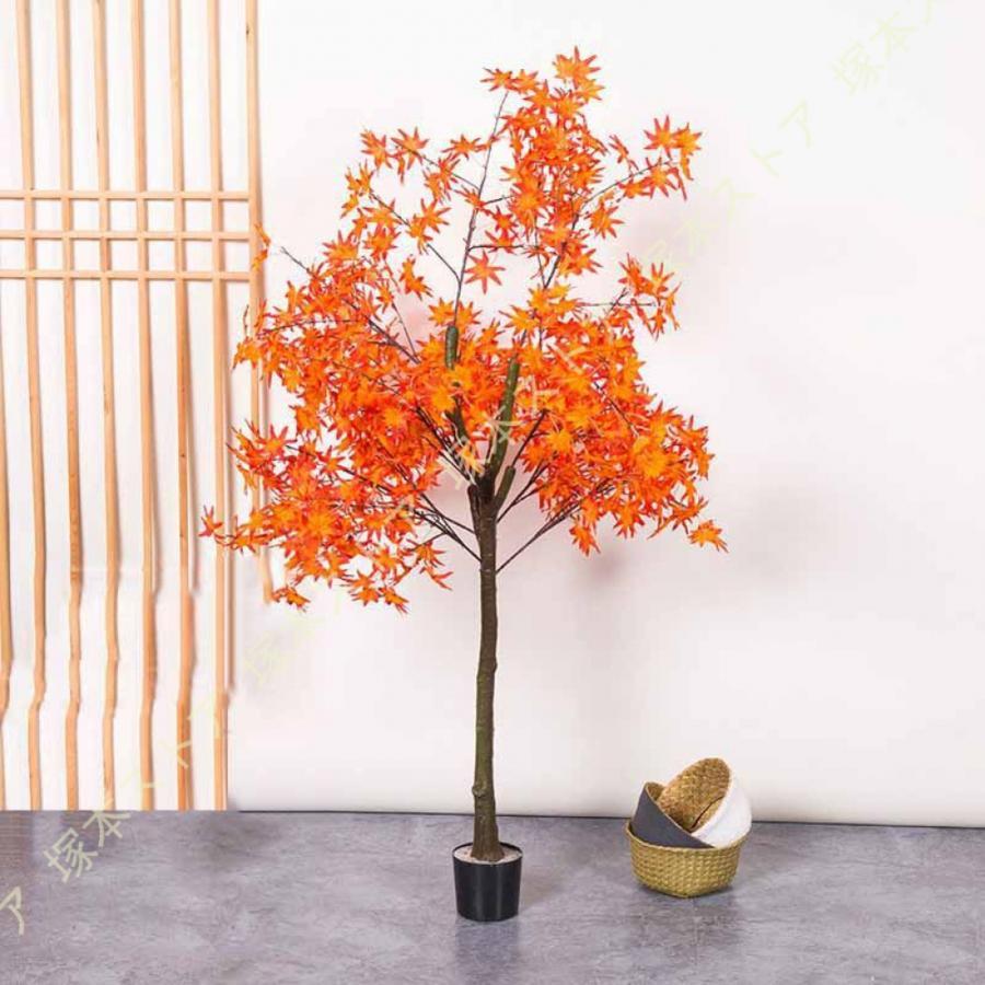 楓 鴨脚樹 人工木 鉢植え 願望することの木 屋内 庭 執務室 寄りあい 御芽出度 泊まり用 人工観葉草木 フェイクグリーン 観葉樹 造花 枯れない 水やり不必要