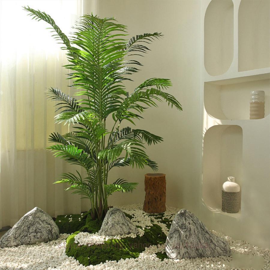 心うれしいの木 アレカヤシ 観葉草木 フェイクグリーン 屋内 室内装飾 人工観葉草木 観葉樹 造花 仕合わせの木 屋内 バス発着場 エントランス状態 話し合い室 事務室 泊まり お部屋 造花-花・ガーデン・DIY