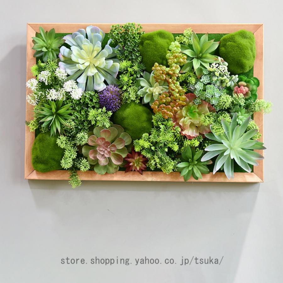 フェイクグリーン 壁掛け 造花 おしゃれ かわいい インテリアグリーン ウォールグリーン 人工観葉植物 葉っぱ リビング 玄関 サロン カフェ 壁面装飾 壁飾り｜モードナチュレ店