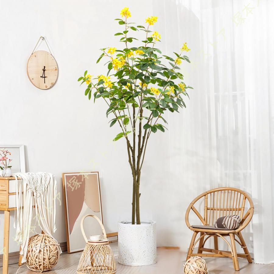 フェイクグリーン 大型 茉莉の木 茉莉花 癒し 観葉草木 室内装飾 造花 水やり不必要 お取りつくろう飾り気の無い 室内 儀式用 差し上げ物 差し上げ物 即物的 円卓会議室 執務室