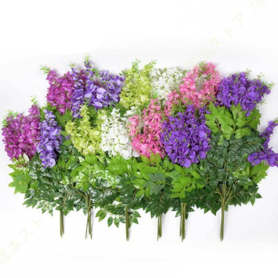 花藤 飾りつけ 造花 フェイクグリーン さくら色藤 ローズ 人工観葉草木 造花 室内装飾かざり付ける 飾りつけ吊るし 緑の葉 リビングお座敷 かざり付ける草木 籐の葉 人工観葉草木