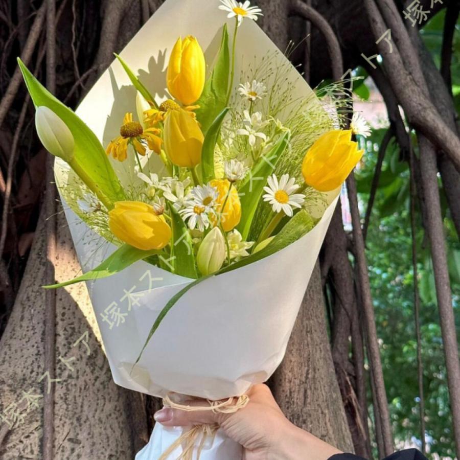 ソープフラワー 花束 ギフト チューリップ シャボンフラワー アレンジメント 造花 誕生日 卒業 卒園 離任式 退職 送別会 入学式 入園式 就職祝い お礼｜モードナチュレ店