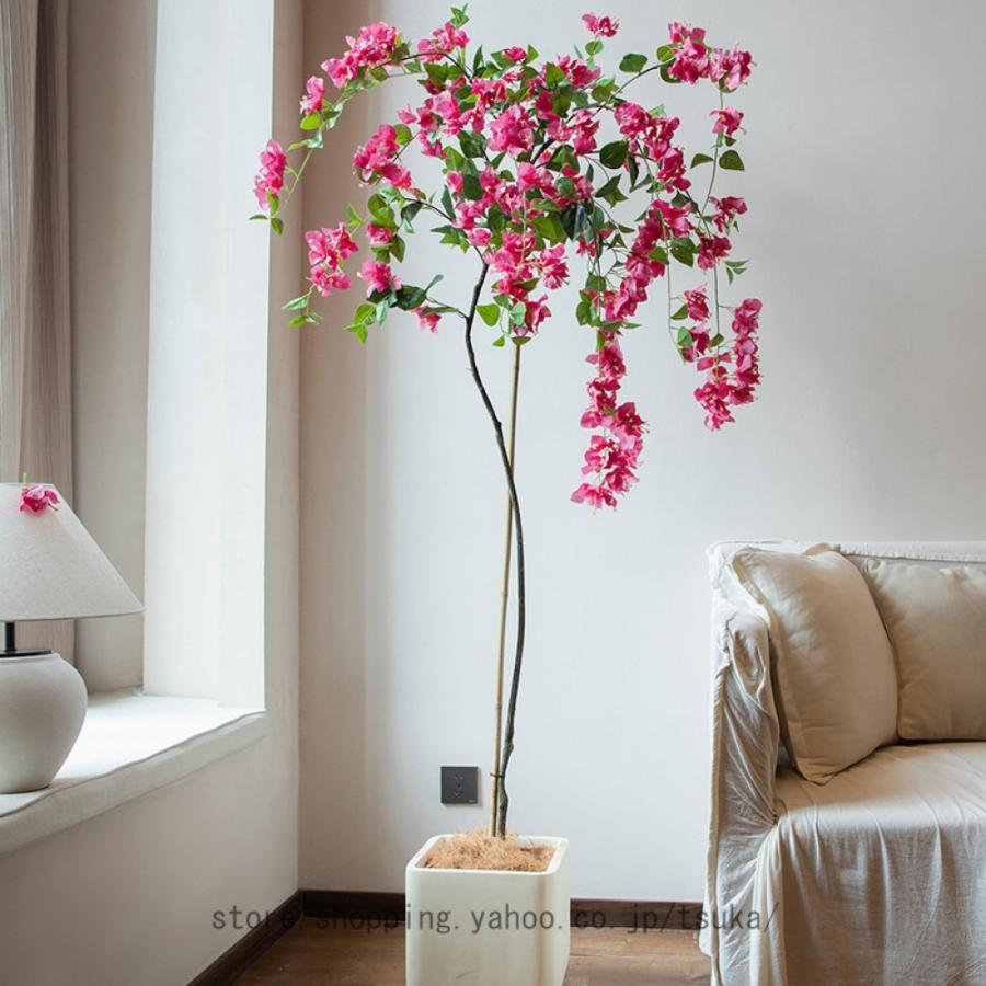 フェイクグリーン 大型 見せびらかす オシャレ 造花 鉢植え ブーゲンビリア 飾り気のない検査と修理 長日月保護すること 屋内 生き生きとした造景 会社組織 事務室飾りつけ 開店 開業