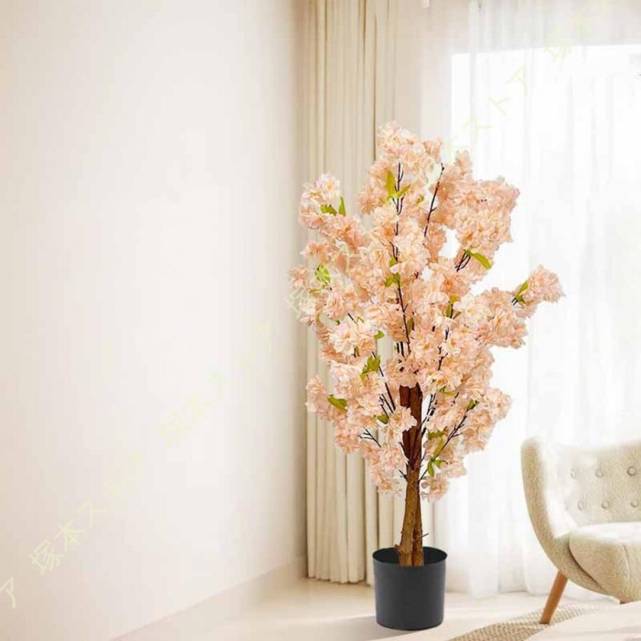 人工観葉草木フェイクグリーン 桜 サクラ色桜 造花 観葉樹 果てしが無いの命 水やり不必要 害虫追い出し不必要 分かりやすい 抗菌 ご覧になる草木 室内 介護ホーム 営造祝賀会のかざり付ける 大型 泊まり