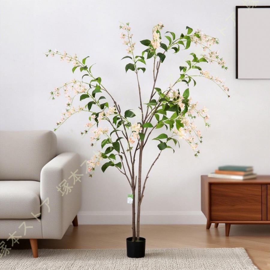 人工観葉草木フェイクグリーン 熱帯の木 造花 即物的 観葉樹 消臭 抗菌 室内 室外 介護ホーム 営造祝賀会のかざり付ける 茉莉花 風水 水やり不必要 室内装飾緑であること 大型