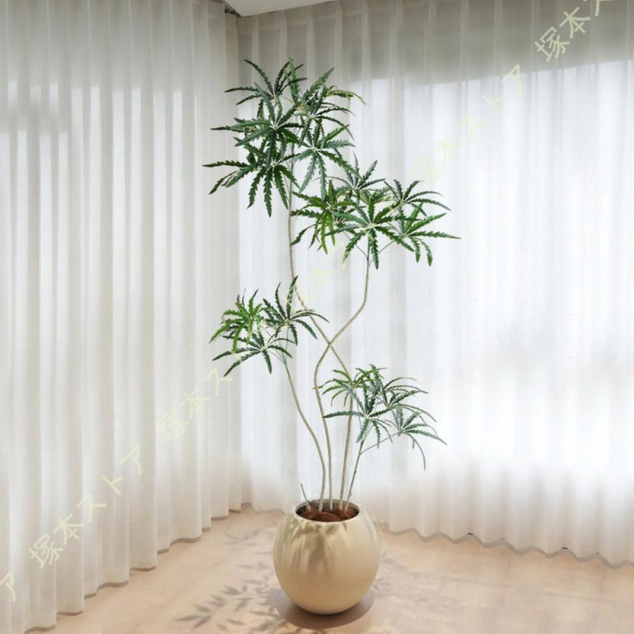 人工観葉草木 観葉樹 フェイクグリーン 和風 造花 即物的 枯れない 水やり不必要 お取りつくろう飾り気の無い 鉢植え ドラセナ 心うれしいの木 執務室 室内 室内装飾 大型 風水