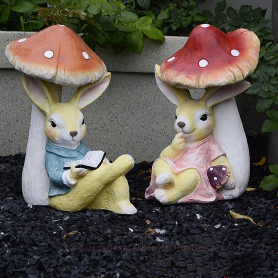 うさぎの飾りつけ ガーデンオーナメント 好いたらしい 毛の荒物の飾りつけ アウトドア 屋内室外かざり付ける 今めかしい 庭 オブジェ 毛の荒物 飾りつけ ガーデニング雑貨 ソーラー点火装置
