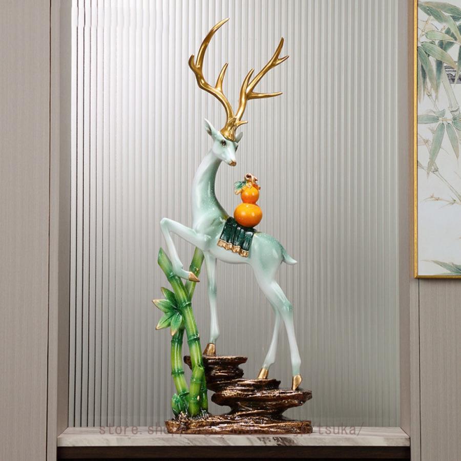 風水雑貨 鹿 芸術品 飾りもの 飾りつけ 卓上 かざり付ける オブジェ リビング 室内装飾 オシャレ 愛くるしげ 風水 飾りもの 飾りもの 室内装飾雑貨 分かりやすい