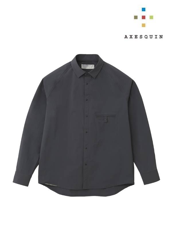 AXESQUIN アクシーズクイン｜ホンブルグ帽堅甲のショートカラーシャツ #ケシズミイロ [021054]
