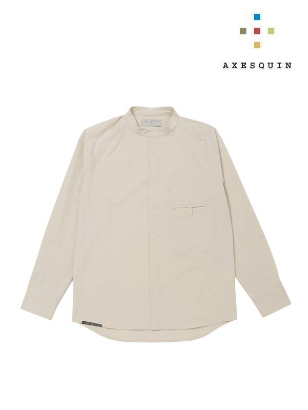 AXESQUIN アクシーズクイン｜ホンブルグ帽堅甲のバンドカラーシャツ #ハイジロ[021055]