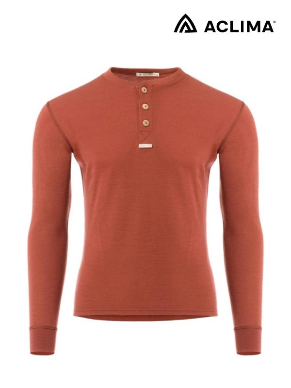 ACLIMA アクリマ｜Warmwool Grandad Shirt [M] #Spiced Apple [101717] ウォーム絨毛 グランダッド プルオーバー Spiced Apple