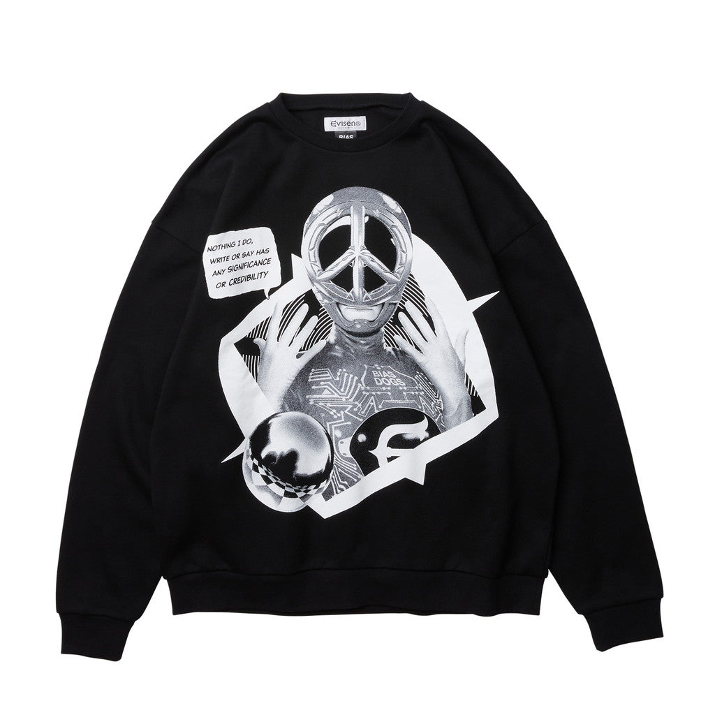 Evisen Skateboards｜BIAS DOGS | Max Machine CREW SWEAT #BLACK [23FW-BD04]｜TAMAYA-GROUP店