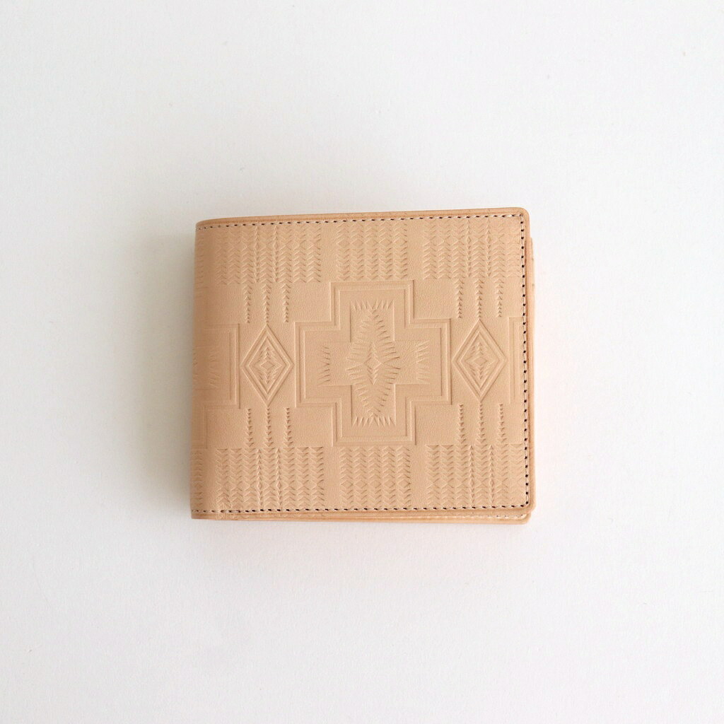 Hender Scheme｜Pendleton - half folded wallet #natural/Harding emboss [pd-c-hfw] natural/Harding emboss