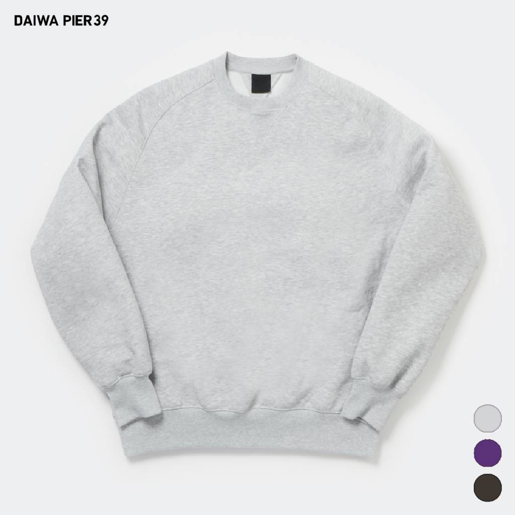 DAIWA PIER39｜TECH SWEAT CREW FREEDOM SLEEVE #HEATHER GRAY [BE-51025W]
