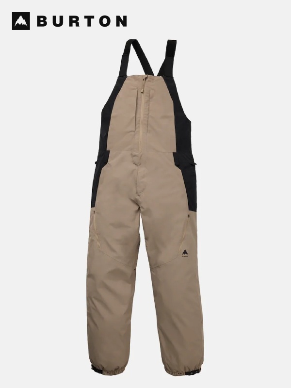 BURTON バートン｜25/26模範例 Men\u0027s Reserve 2L Relaxed Bib Pants #SUMMIT TAUPE/TRUE BLACK [302691] メンズ 取っておく 2L 伸び伸びする ビブパンツ【S_30】
