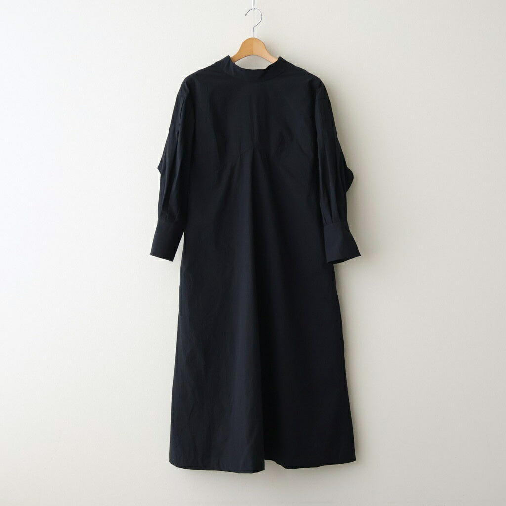 the last flower of the afternoon｜拡がる詩 Back open dress #black [TLF-126-op005-wcs]