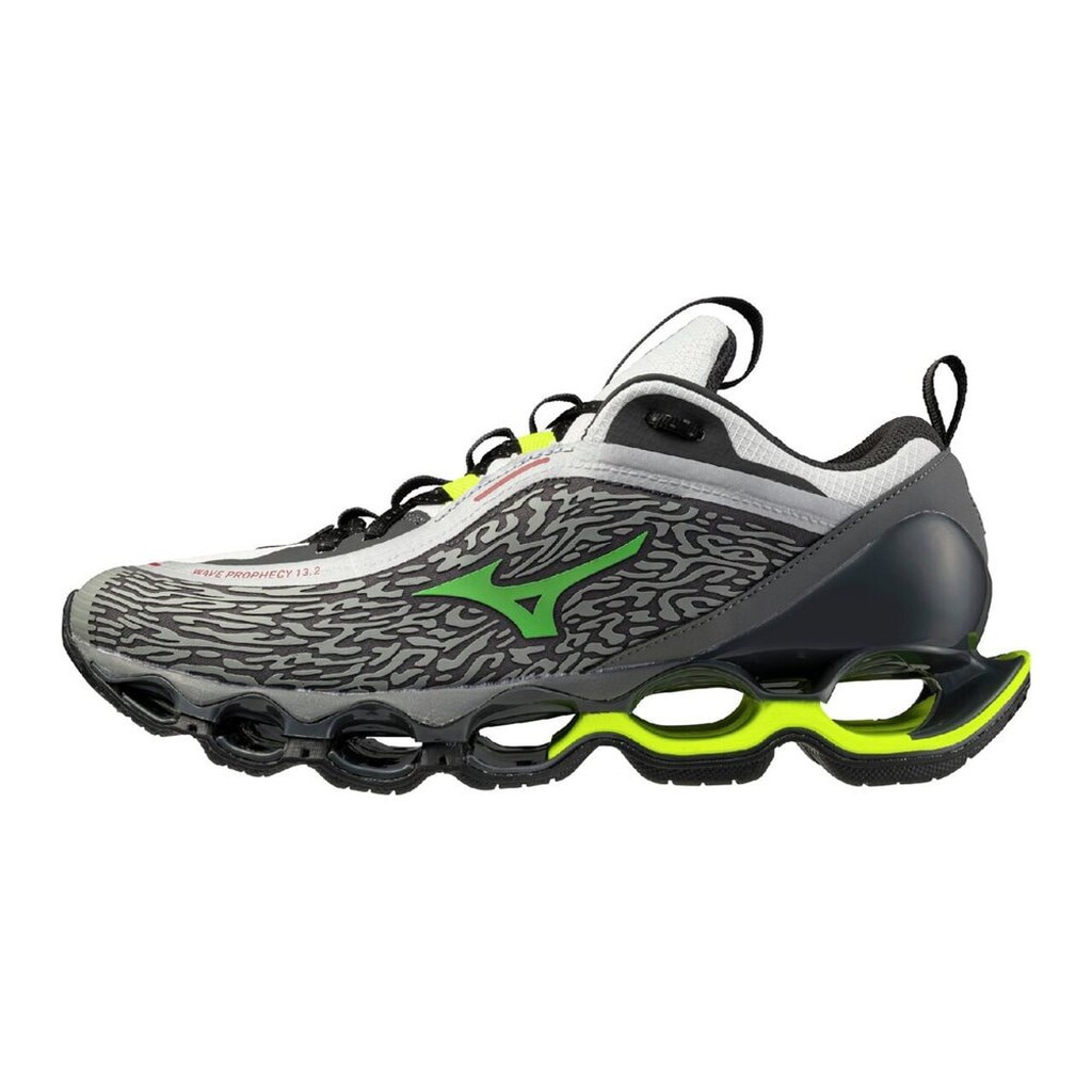 Mizuno｜WAVE PROPHECY 13.2 #LT-GRAY / GREEN / LIME YELLOW [D1GA261301]