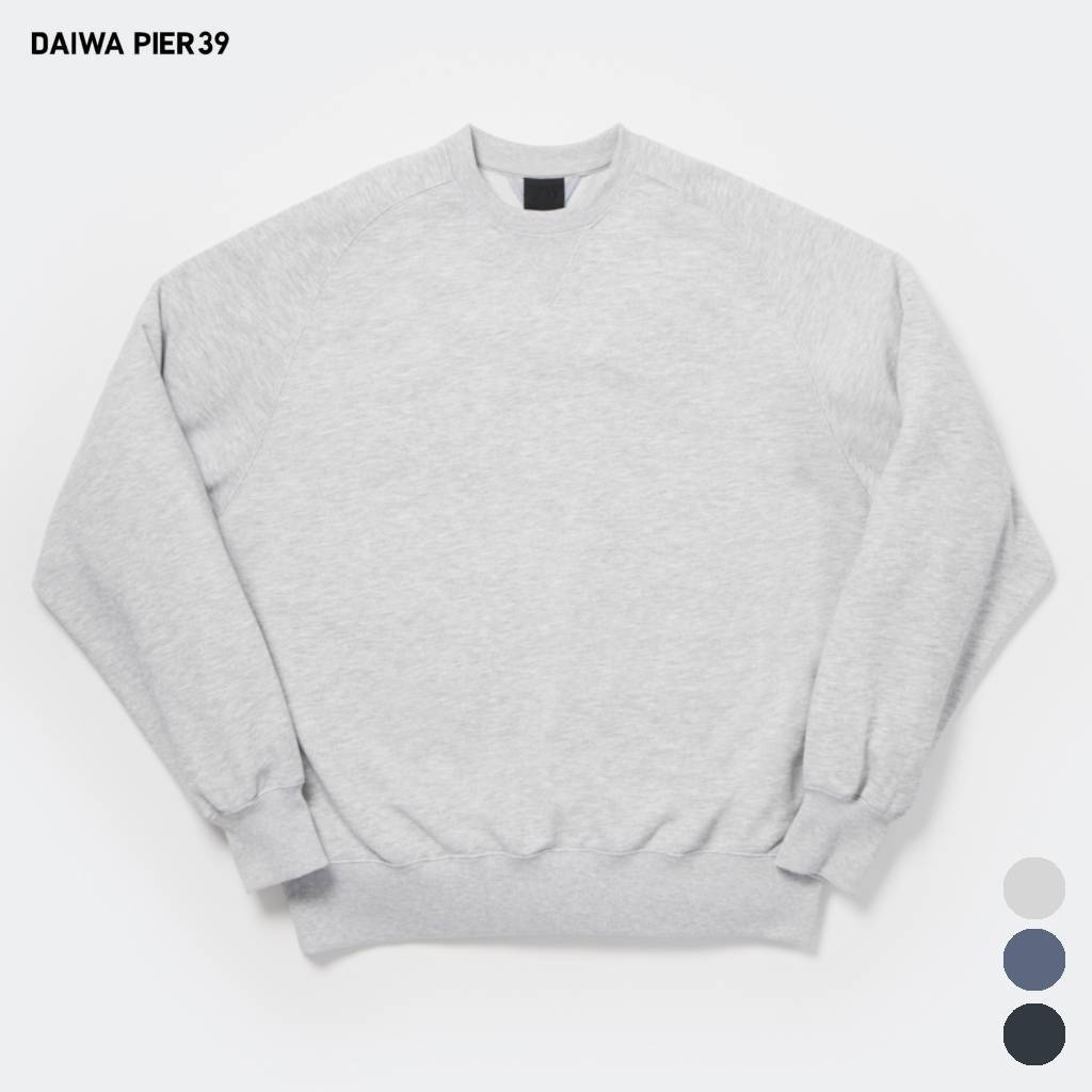 DAIWA PIER39｜TECH SWEAT CREW FREEDOM SLEEVE #HEATHER GRAY [BE-50026]