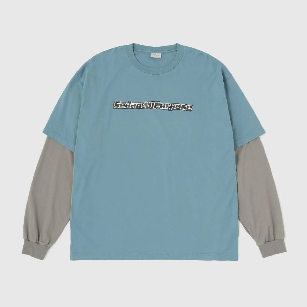 SEDAN ALL-PURPOSE｜Skate Logo Layered L/S Tee #Slate x Grey [SD26S-CT05]｜TAMAYA-GROUP店