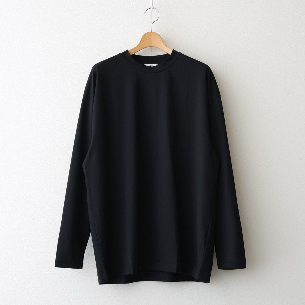 ATON｜SUVIN 60/2 OVERSIZED LONG SLEEVE T-SHIRT #BLACK [KKAGLM0018]