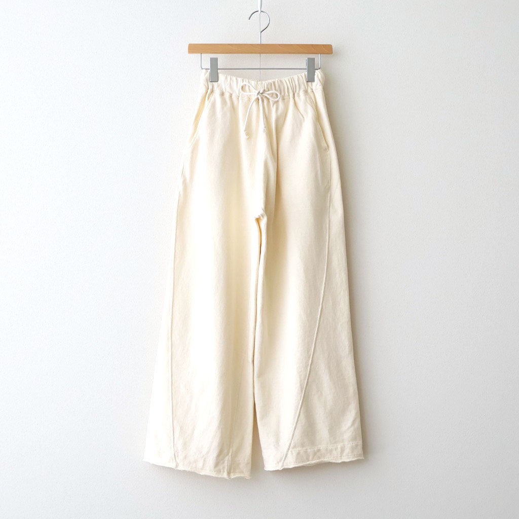UNFIL｜cotton open-end yarn terry wide sweat pants #off white [WXSP-UW120]｜TAMAYA-GROUP店