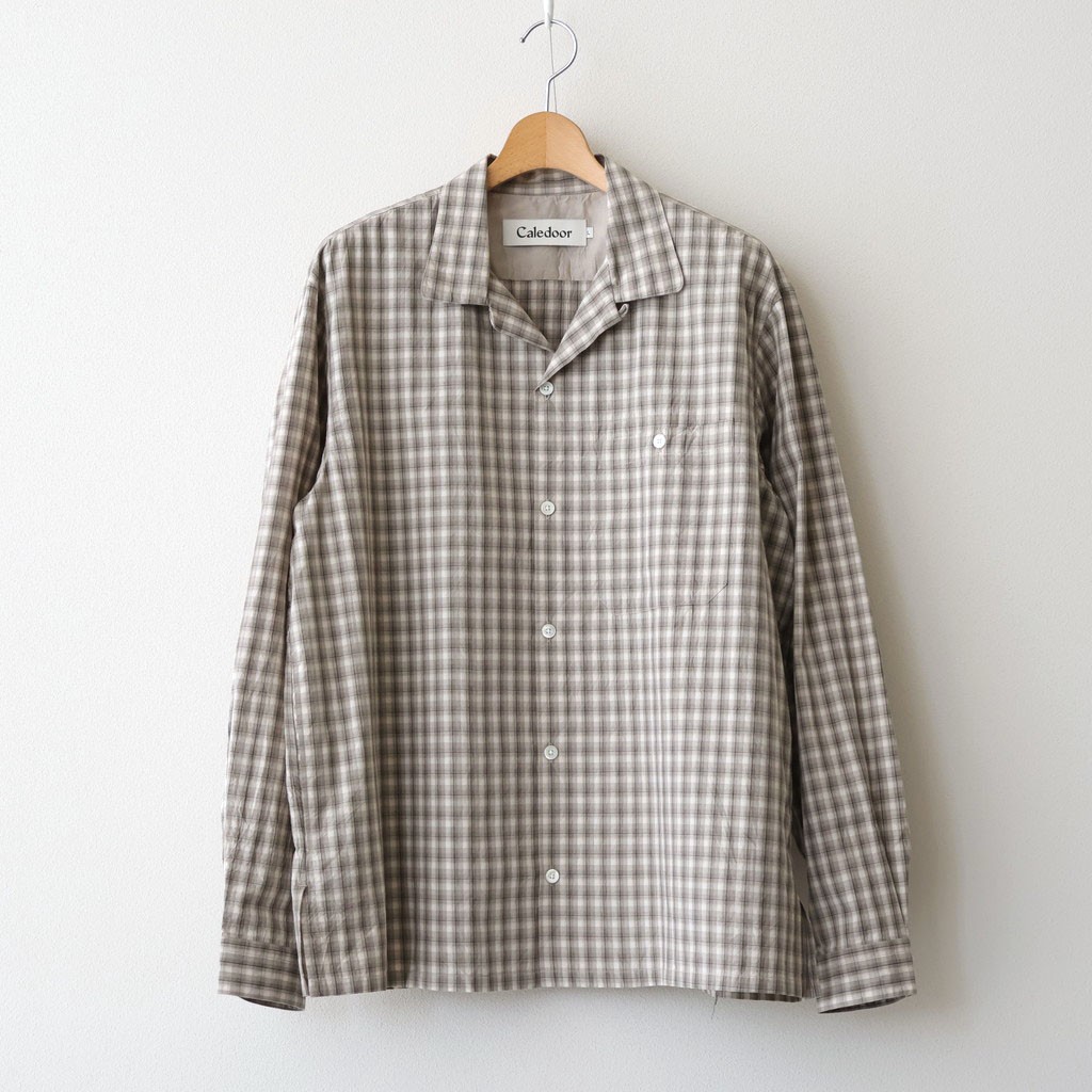 Caledoor｜Organic Cotton Rambling Check Shirts Jacket #Beige check [6061-1104]｜TAMAYA-GROUP店