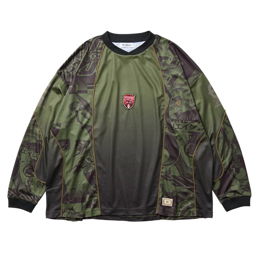 Evisen Skateboards｜PHEASANT MOTO JERSEY #Olive/Black [26SS-SW07]