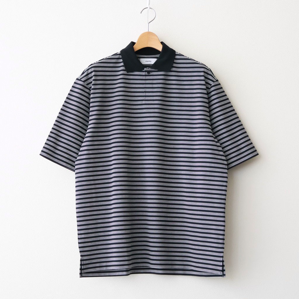 marka｜ONE BUTTON TEE S/S #BLACK BORDER [M26A14CS02B]