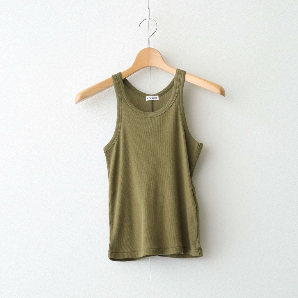 INSCRIRE｜Gauze Teleco Tank Top #KHAKI [I26SS-CUT1] KHAKI