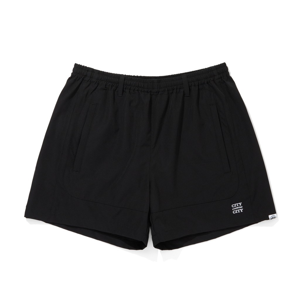 CITY COUNTRY CITY｜EMBROIDERD LOGO STRECH NYLON EASY SHORTS #BLACK [CCC-261P005]｜TAMAYA-GROUP店 12,118円