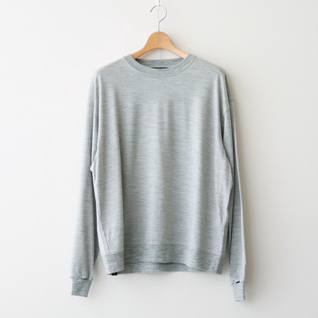 STONEMASTER｜Washable Japanese Merino L/S Tee #GREY [SM61MC002]