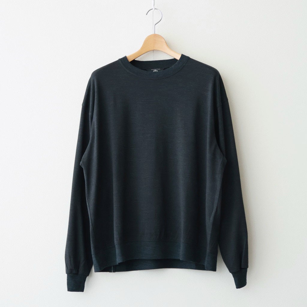 STONEMASTER｜Washable Japanese Merino L/S Tee #CHARCOAL [SM61MC002]