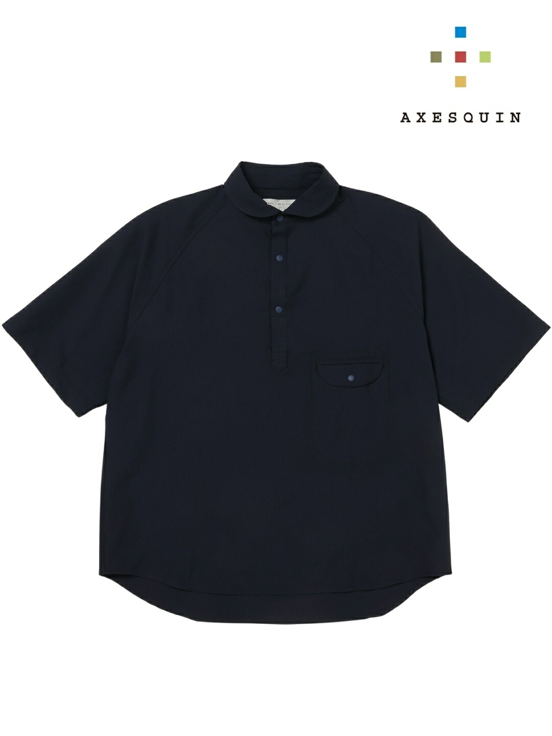 AXESQUIN アクシーズクイン｜シアサッカーの半袖ティーシャツプルオーバー #カチイロ [21117] シアサッカーのハンソデプルオーバーシャツ