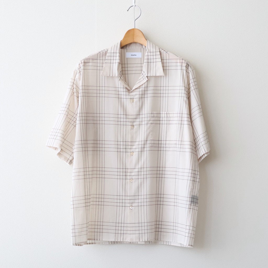 marka｜OPEN COLLAR S/S SHIRT #IVORY CHECK [M26A18SH02B]｜TAMAYA-GROUP店
