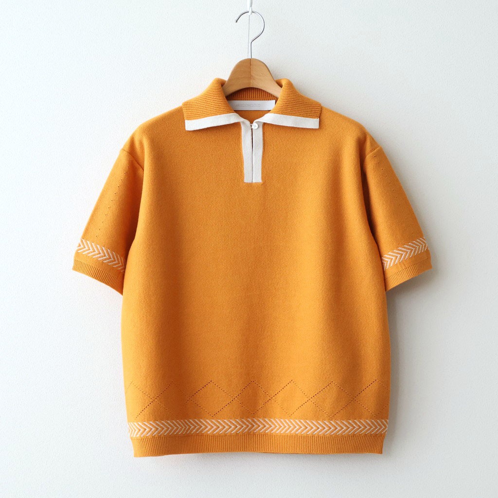 ASEEDONCLOUD｜Kafusho Polo Knit #Orange [261808]