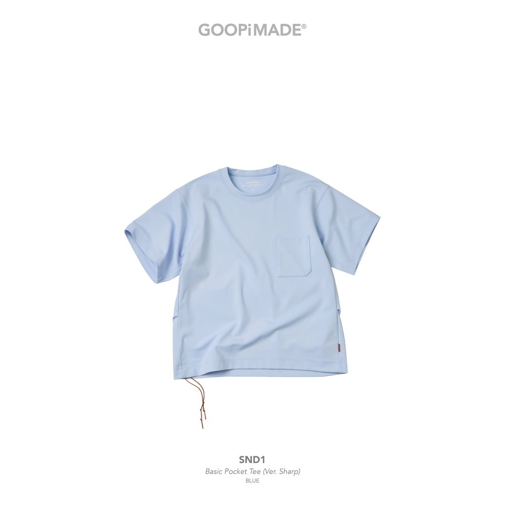 GOOPiMADE｜SND1 - Basic Pocket Tee (Ver. Sharp) #Blue [GOOPI-26SS-APR-01]