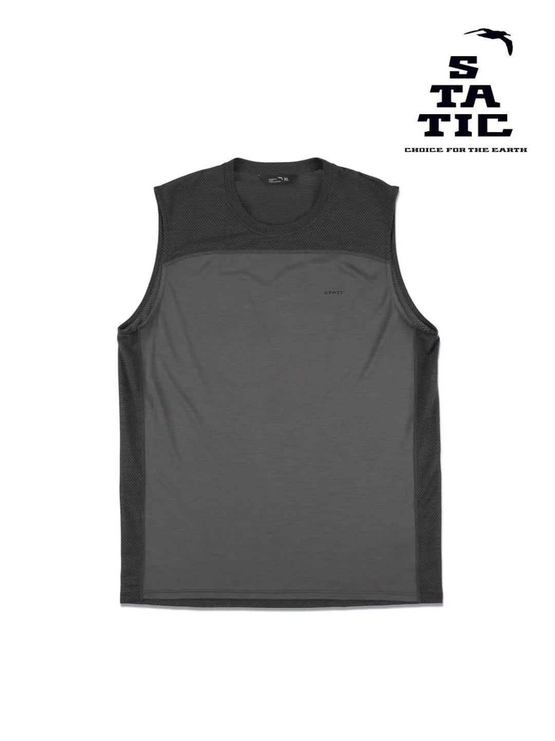 STATIC 静的｜Chord Wool Sleeveless Shirts #Carbon [105201] 吊りひも羊毛 衣袂受け答え プルオーバー