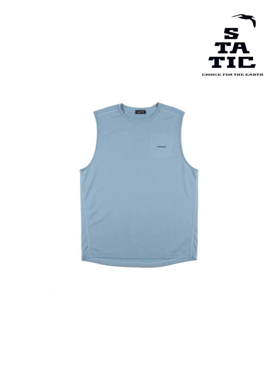 STATIC 静的｜Adjust Sleeveless #Steel Blue [35230] アジャスト 衣袂受け答え ティーシャツ