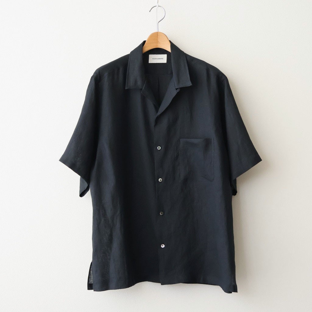 MARKAWARE｜NEW OPEN COLLAR S/S SHIRT #BLACK [A26B05SH01B]