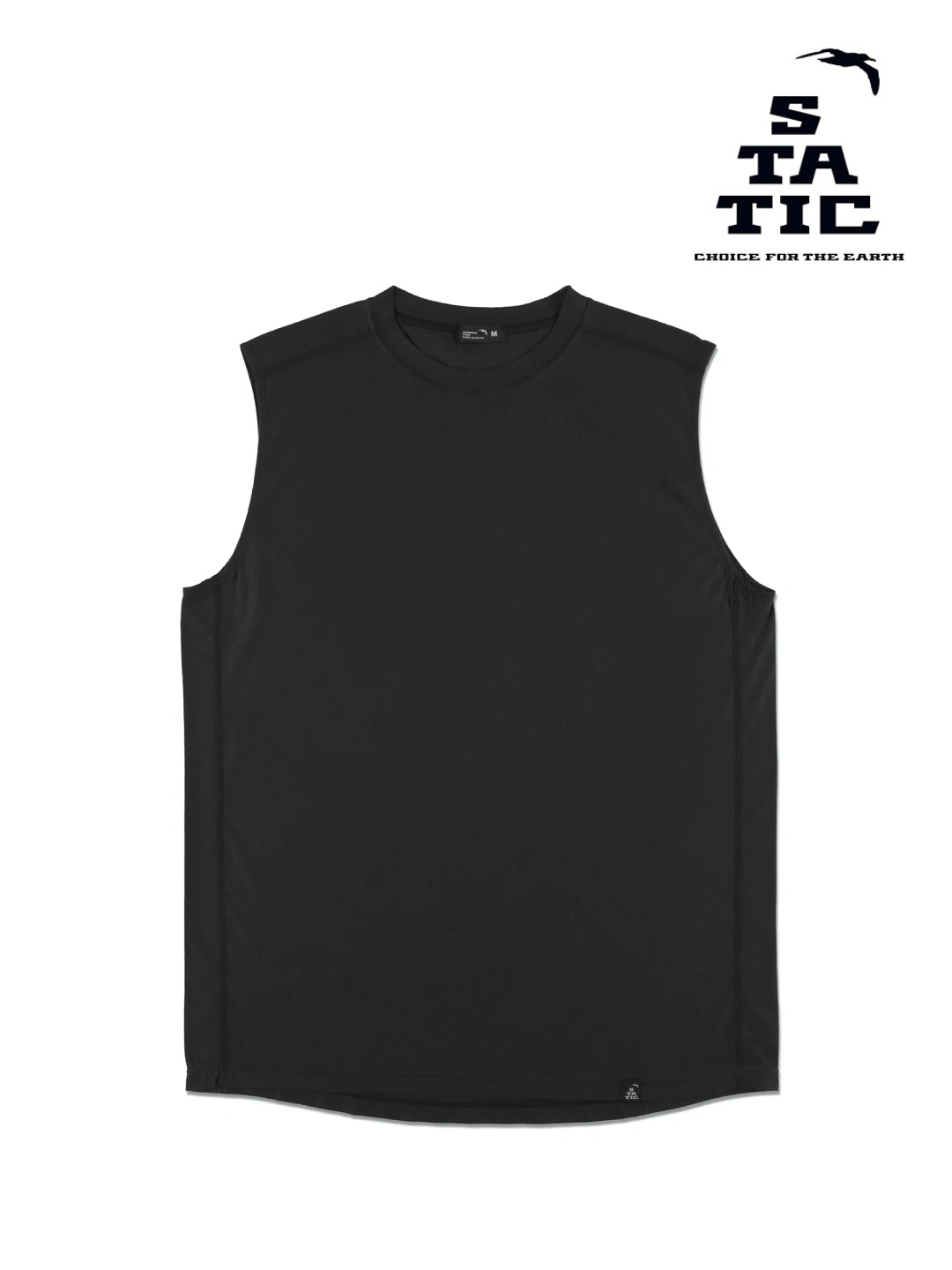 STATIC 静的｜RAW Sleeveless #Off Black [36210] 置き目 衣袂受け答え