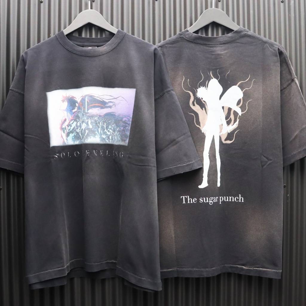 THE SUGAR PUNCH｜俺だけレベルアップな件 | S/S T-Shirt (MIZUSHINO) #BLACK [TOLM25AM001]