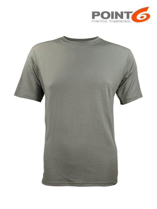POINT6 ポイント6｜Men's Alpine Tee-Shirt #Dusty Olive [81-6000-401] メンズ アルパイン エクストラファイン メリノウール｜TAMAYA-GROUP店