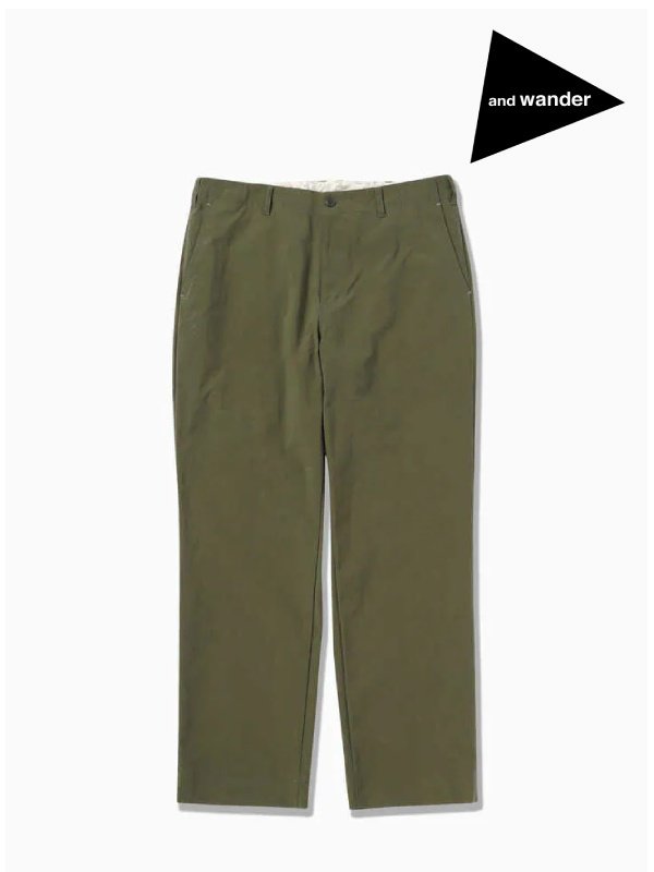 and wander アンドワンダー｜nylon chino pants #Khaki [5742282388] ナイロンチノパンツ