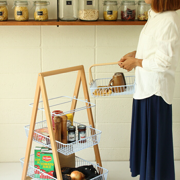 ランドリー キッチン 収納 ワゴン キッチン収納 ラック おしゃれ シンプル かご キッチンワゴン キャスター カゴ 移動式 ラック リビング 木製 キャリーバスケットワゴン Mサイズ リヴ Carry Basket Wagon M 移動式ワゴン キッチン収納 キャスター付きワゴン カゴ収納