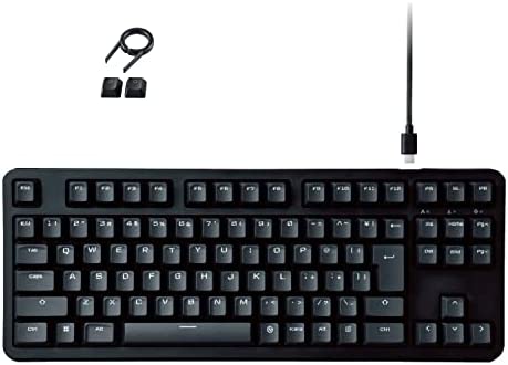 【ポイント2倍】 【クーポン付】 エレコム ゲーミングキーボード V-custom VK210S 有線 テンキーレス メカニカル ネオクラッチキーキャップ 銀軸 送料無料