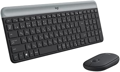 【ポイント2倍】 【クーポン付】 Logicool 静音 ワイヤレスマウス キーボード セット MK470GR グラファイト 薄型 USB接続 小型 ワイヤレス 送料無料 10,032円