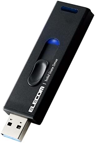 【ポイント2倍】 【クーポン付】 エレコム SSD 外付け 500GB USB3.2(Gen2) 読込速度500MB/秒 アルミ筐体 スライド式 キャップレス PS5/PS4/テレビ録画 対応 ブラック ESD-EMA0500GBK