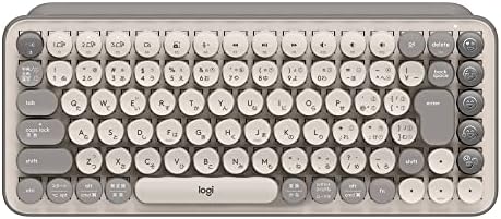 【ポイント2倍】 【200円引クーポン付】Logicool POP KEYS K730GY メカニカル ワイヤレス キーボード グレージュ 日本語配列 ワイヤレスキーボード Bluetooth Logi Bolt Unifying非対応 無線 K730