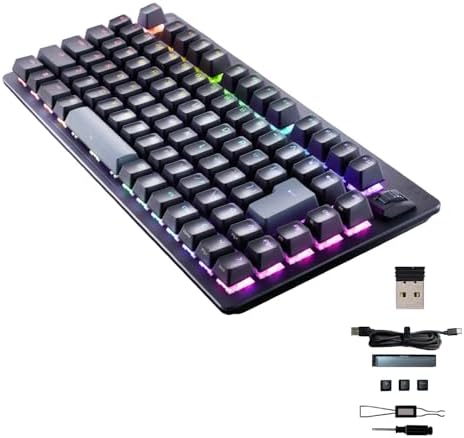 【尖んがり2倍】 【クーポン券付】 ゲーミングキーボード V custom VK520 Bluetooth 2.4Ghz無線電話 有線 着脱式 力学的 75％大きさ 黒いこと TK-VK520LBK
